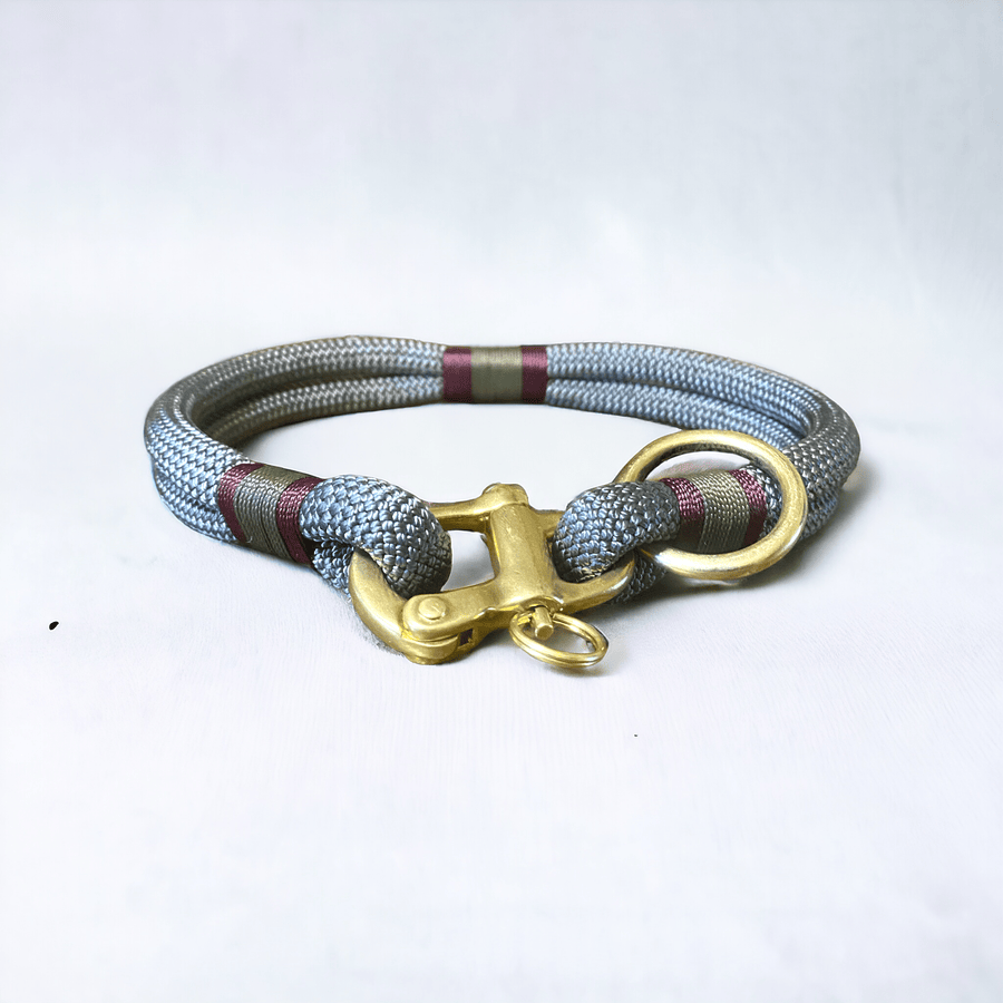 Greenwich Yarn Dog Collar – Carbon Edition | Handmade - Green Dog