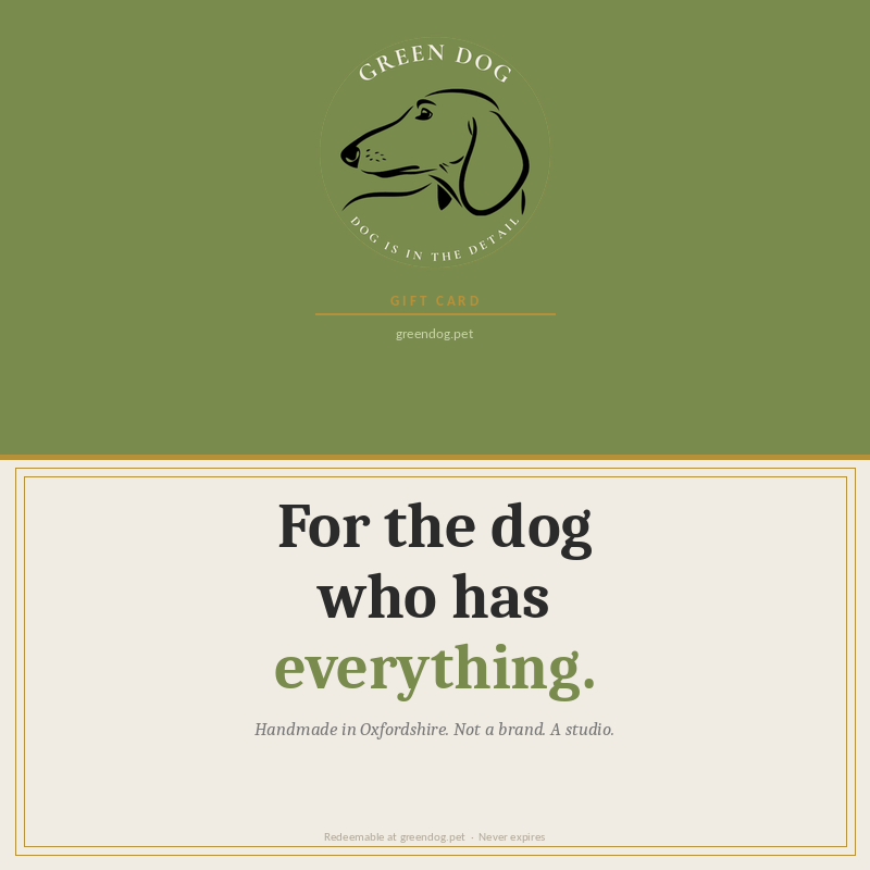 Green Dog Gift Cards