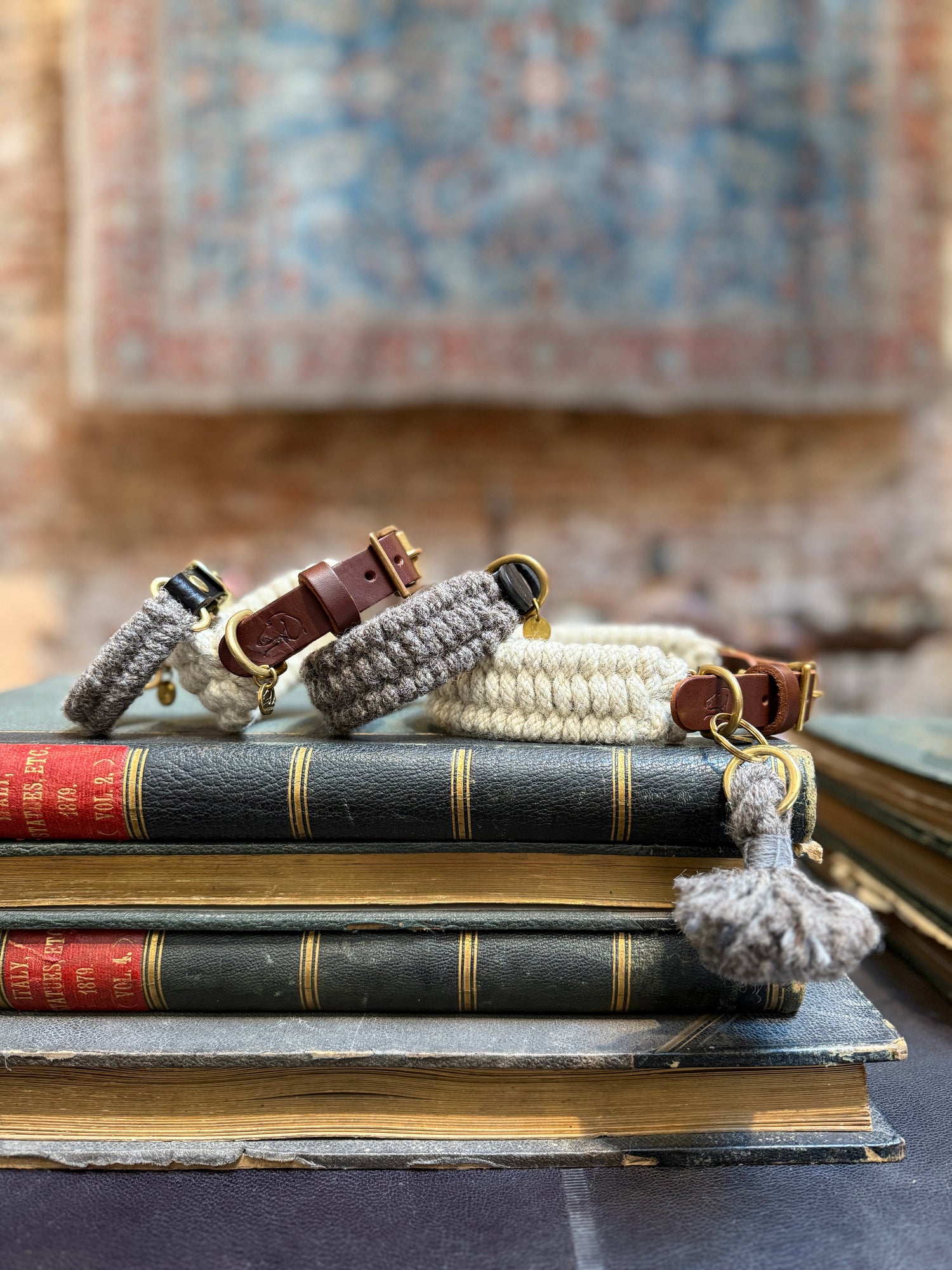 Collection of wool collars from the Sheep Shed Range