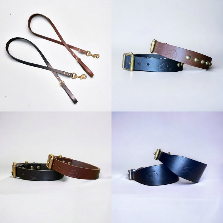 Luxury Leather Dog Collars & Leather Dog Leads