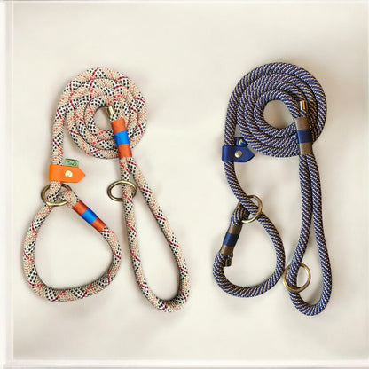 Luxury Dog Lead – Greenwich Yarn Customisable Rope Lead - Green Dog