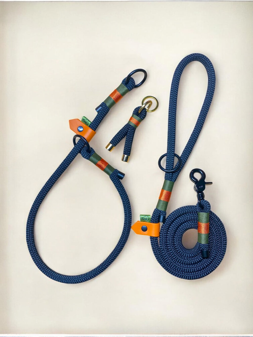 Greenwich Yarn Slip Collar – Customisable Slip Collar for Dogs - Green Dog