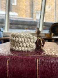 The Swaledale – Handmade British Wool Sighthound Collar - Green Dog