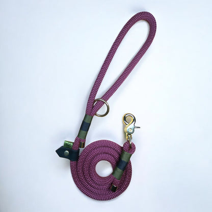 Luxury Dog Lead – Greenwich Yarn Rope Lead - Green Dog