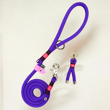 Luxury Dog Lead – Greenwich Yarn Customisable Rope Lead - Green Dog