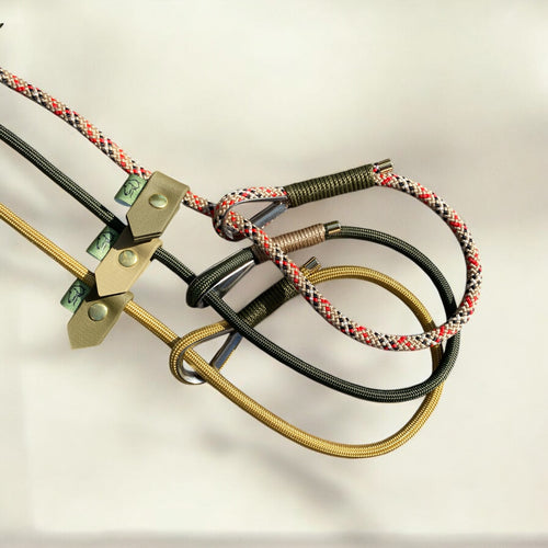 The Strand Slip Lead – Customisable Slip Lead for Dogs (6mm rope) - Green Dog