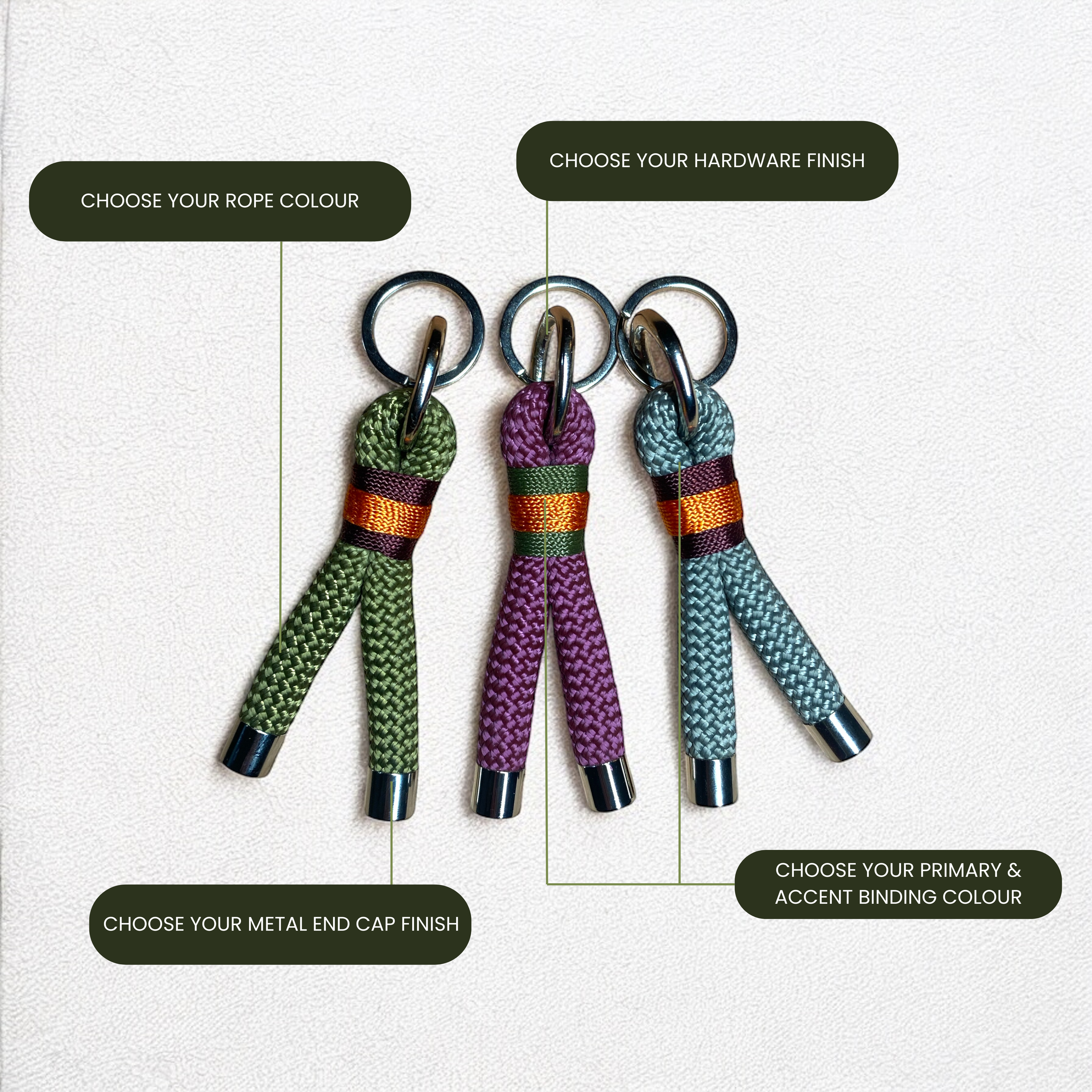 Luxury Handmade Keychain – Customisable | The Greenwich Yarn - Green Dog