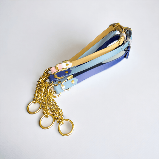 Half Check BioThane® Collar | Customisable - Green Dog