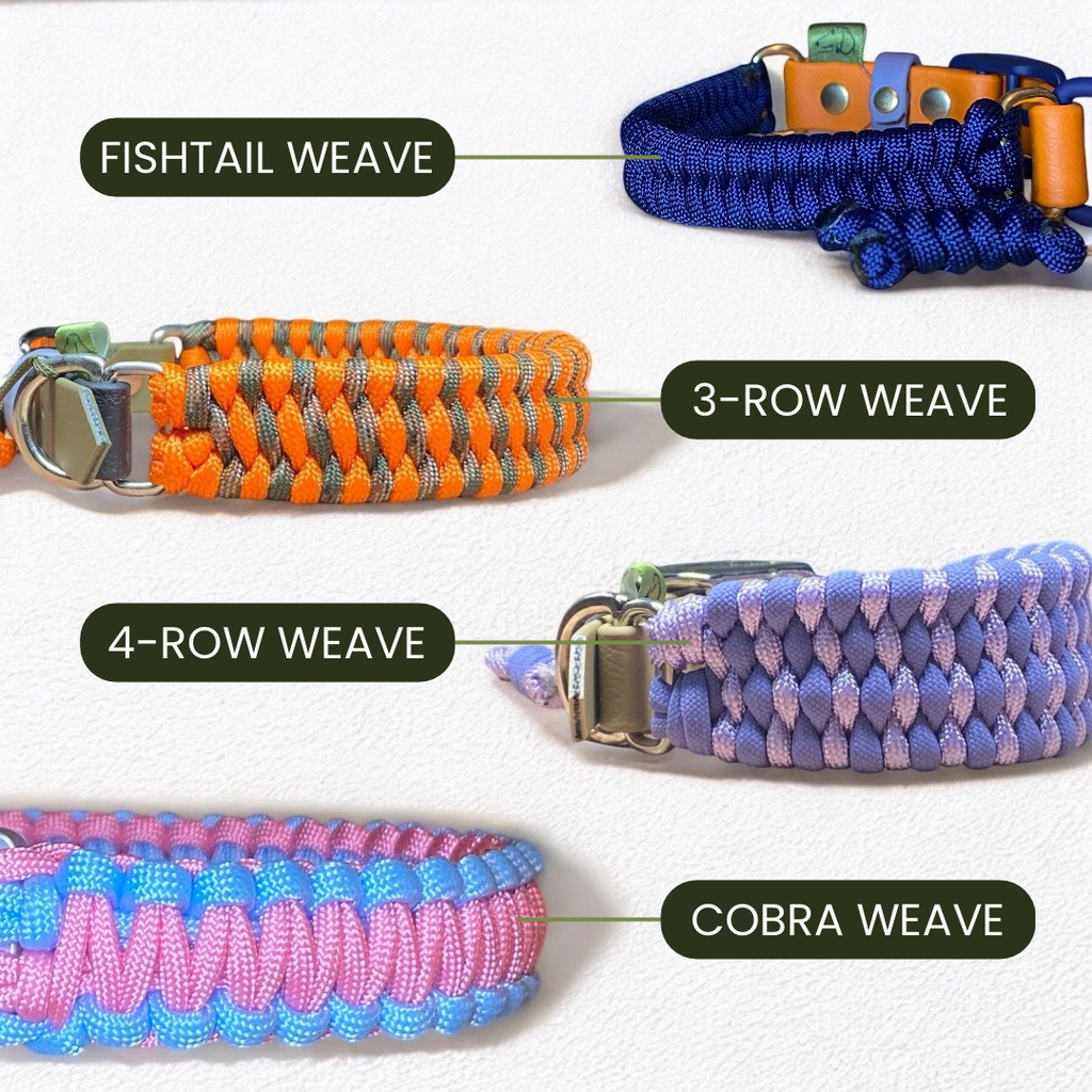 Non-adjustable Cord Collar | Customisable - Green Dog