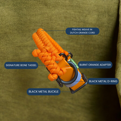 Personalised Cord Dog Collar with BioThane® Adjustable Adapter | Custom Dog Collar - Green Dog