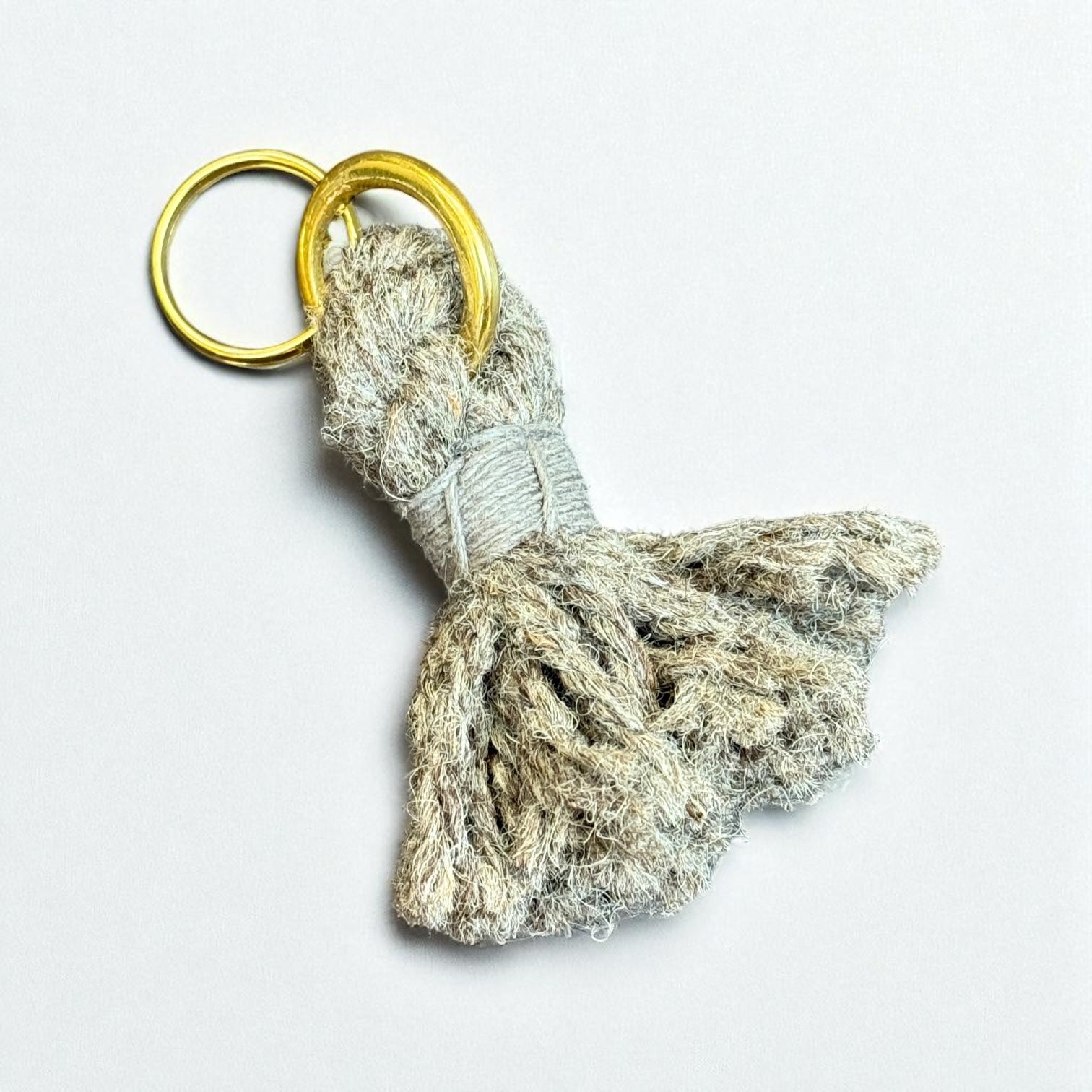 The Brampton – British Wool Keyring Tassel - Green Dog