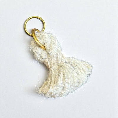 The Swaledale British wool keyring tassel, Sheep Shed collection, handmade in Oxford by Green Dog