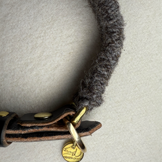 The Brampton – Handmade British Wool Dog Collar (Small Breed)
