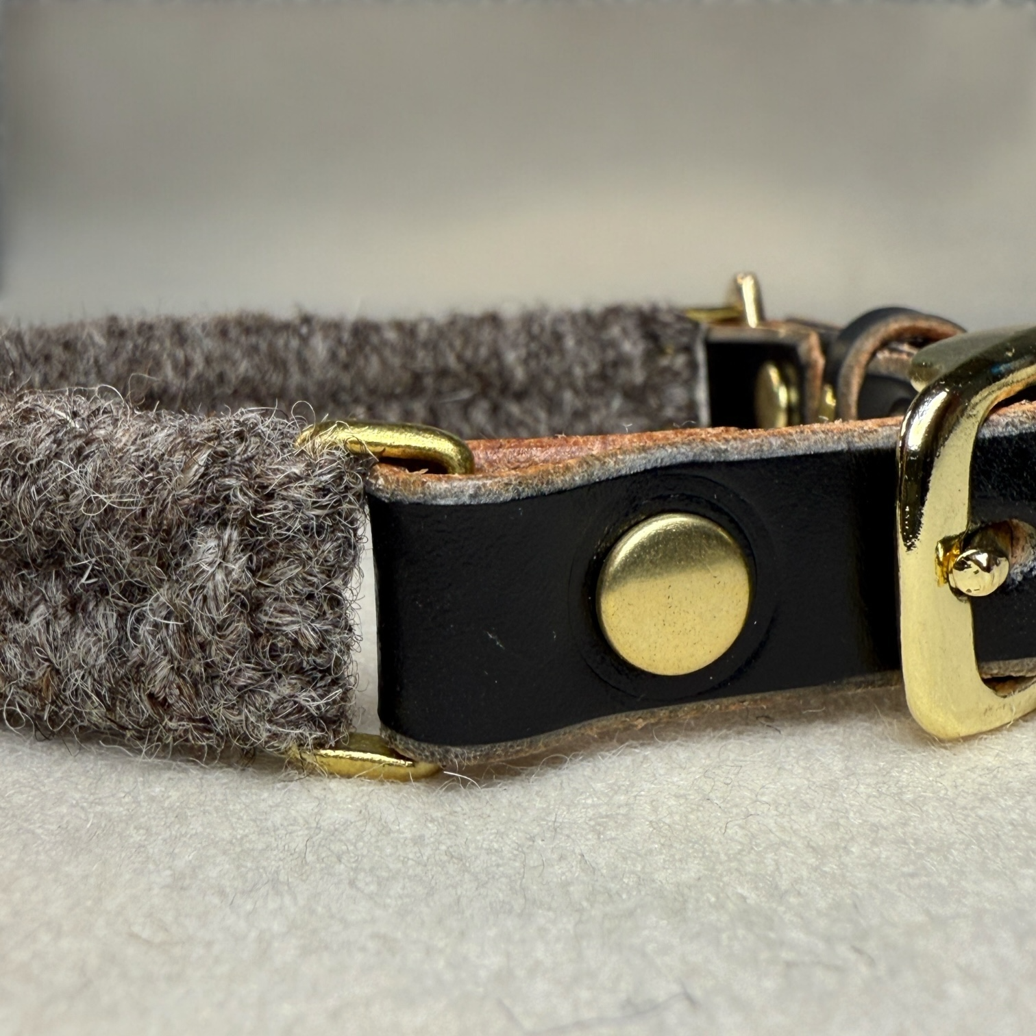 The Brampton – Handmade British Wool Dog Collar (Small Breed)
