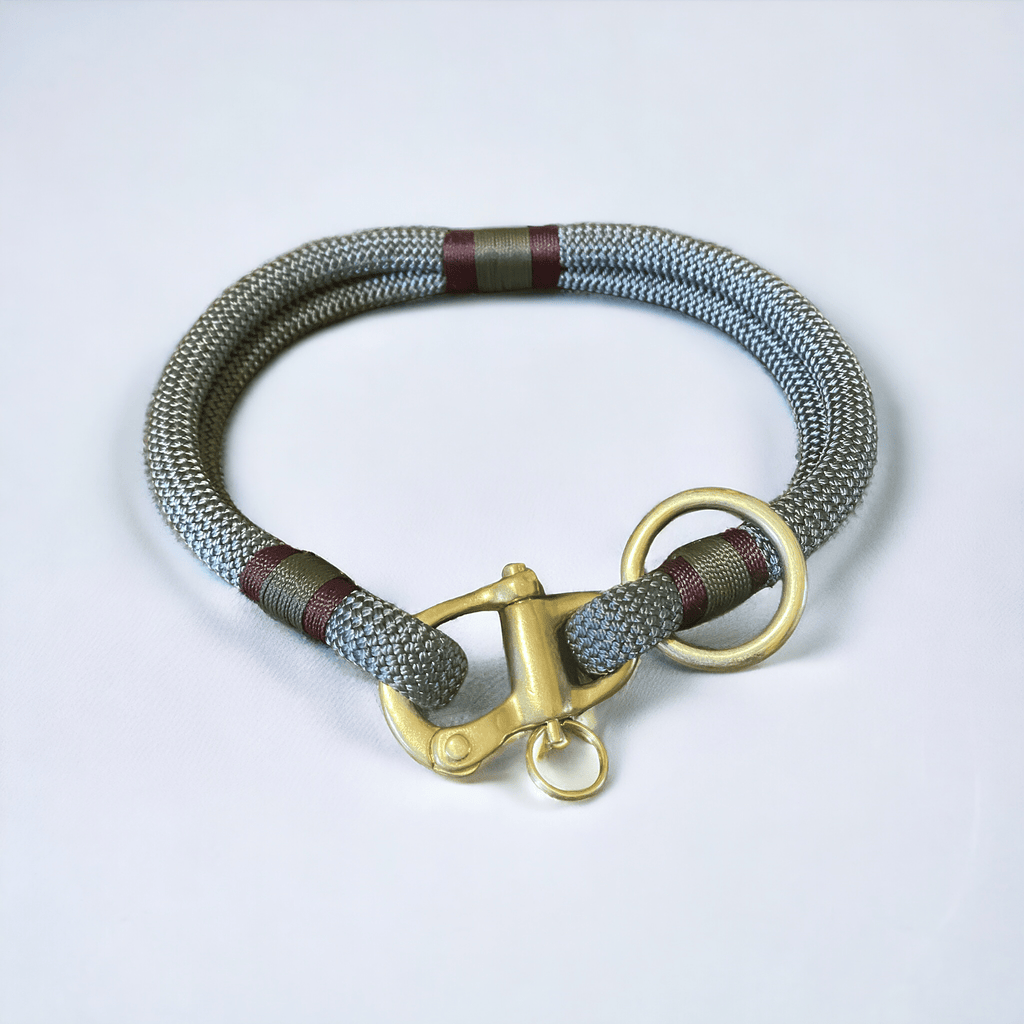 Greenwich Yarn Dog Collar – Carbon Edition | Handmade - Green Dog