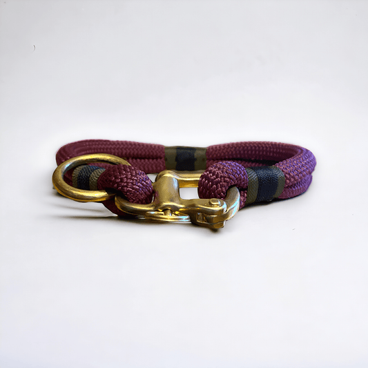 Greenwich Yarn Dog Collar – Bordeaux Edition | Handmade