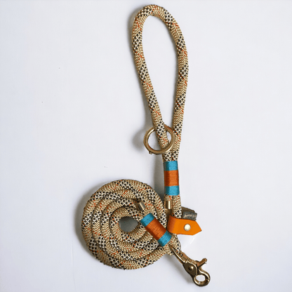 Luxury Dog Lead – Greenwich Yarn Rope Lead - Green Dog