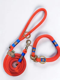 Luxury Dog Lead – Greenwich Yarn Rope Lead - Green Dog