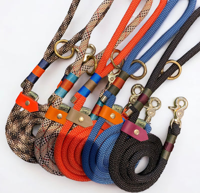 Luxury Dog Lead – Greenwich Yarn Rope Lead - Green Dog