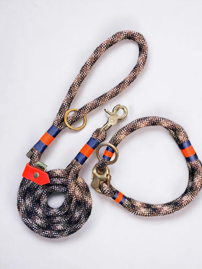 Luxury Dog Lead – Greenwich Yarn Rope Lead - Green Dog