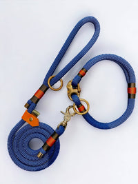 Luxury Dog Lead – Greenwich Yarn Rope Lead - Green Dog