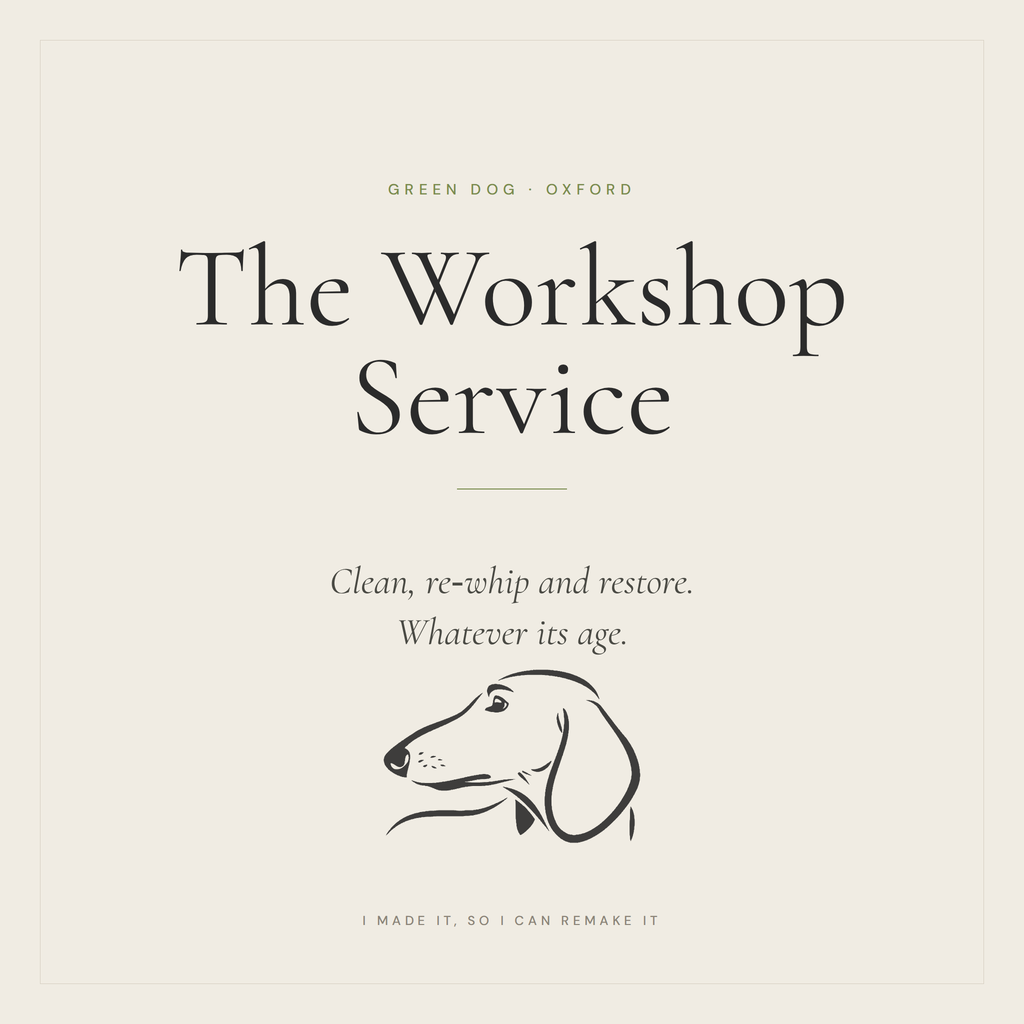 The Green Dog Workshop Service: clean, re-whip and restore your handmade collar or lead, whatever its age