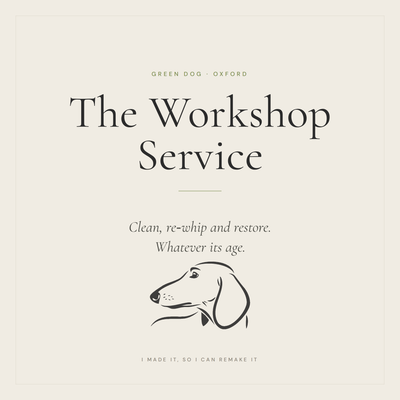 The Green Dog Workshop Service: clean, re-whip and restore your handmade collar or lead, whatever its age