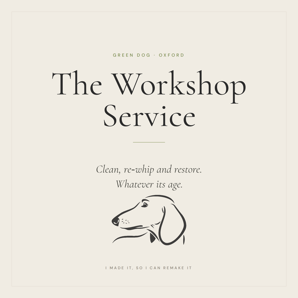 The Green Dog Workshop Service: clean, re-whip and restore your handmade collar or lead, whatever its age